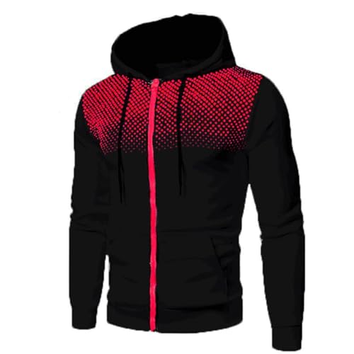 Sweat à capuche homme zippé décontracté avec poche kangourou en molleton