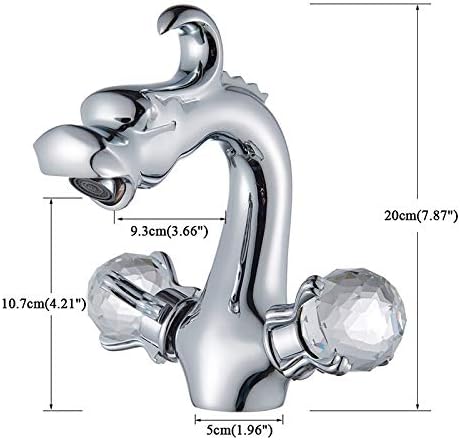 Luxury Chrome Bathroom Sink Faucet Basin Mixer Tap Swan Style Vessel Faucet 2 Handles Bath Faucet Basin Taps Water Faucet(Chrome A)