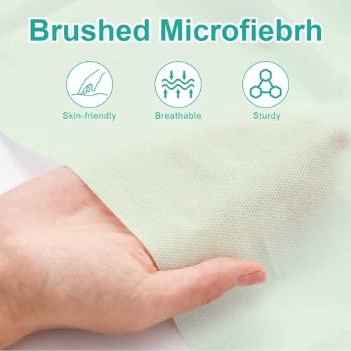 Image of Disposable Pillow Case Covers(Pack of 100),Bulk Pillow Cases for Medical Hospital Travel,Paper Pillow Cases Disposable 21 inch Width x 30 inchLength (Green)
