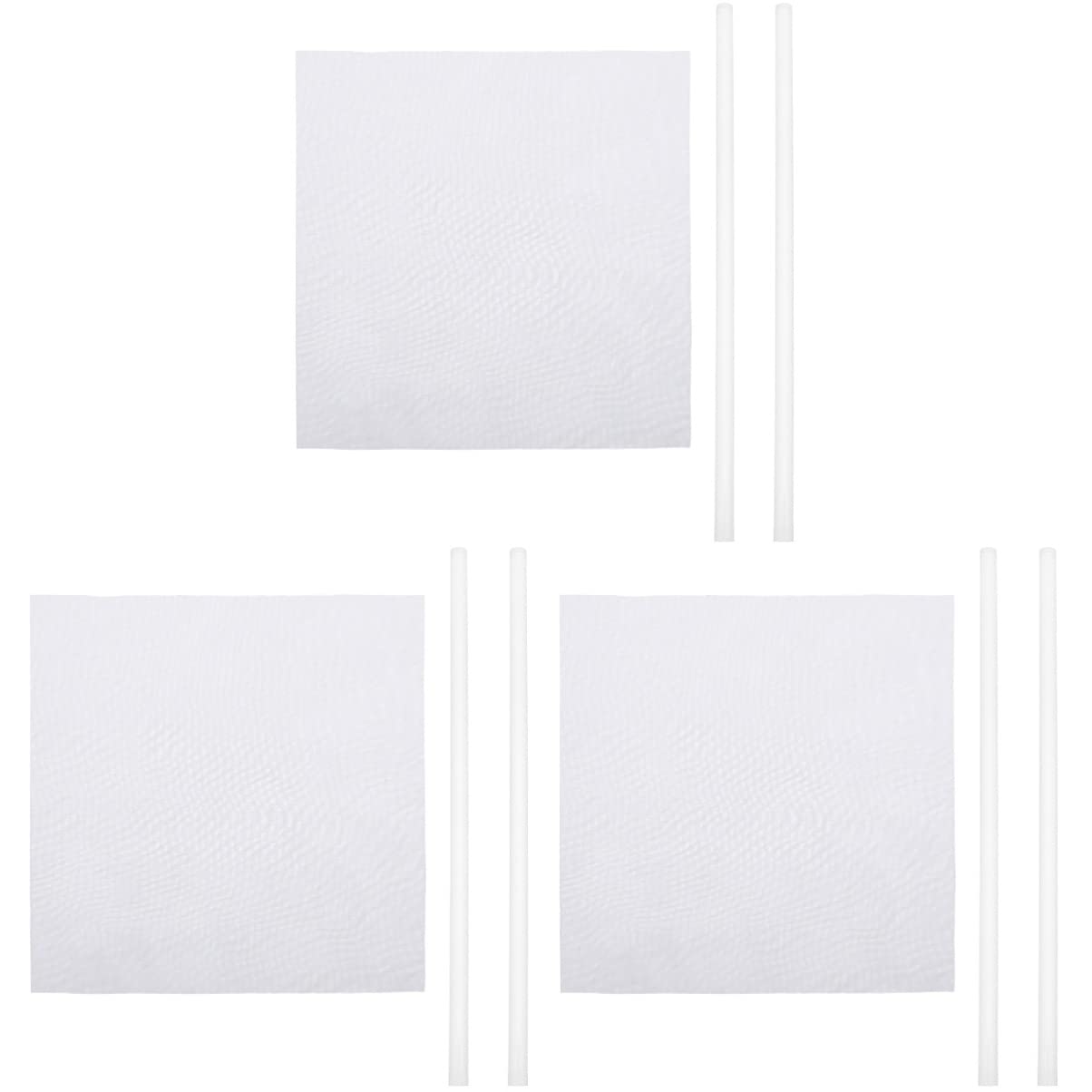 iplusmile 6 Packs Experimental Triboelectrification Physical Experiment Tool Glass Stick Static Electricity Laboratory Apparatus Friction Rod Electric Prod Glass Rod