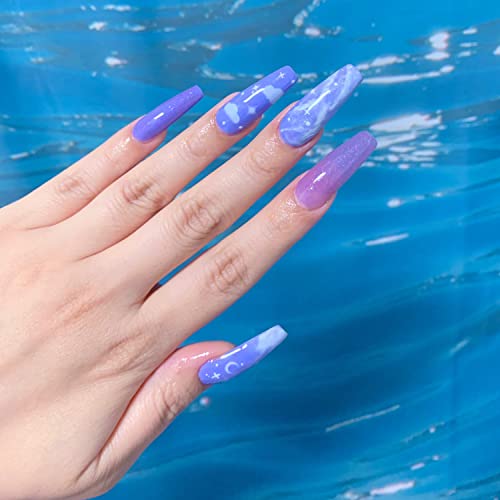 4 Sheets Stars Nail Art Stickers Decals 3D Self-Adhesive White Cloud Rainbow Moon Star Awn Diy Nail Decoration Fashion Charm Manicure Accessories For Women Girls Kids #TOP7