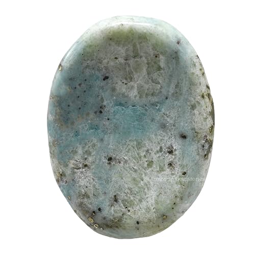 Image of Amazing Gemstone Hackmanite Worry Stone Crystals and Healing Stones - Worry Stones for Stress Relief Gifts - Piedra Crystal Fidget for Meditation - Unique Stocking Stuffers and Birthday Gifts