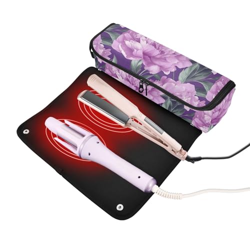 Bolsa organizadora 2 en 1 para herramientas de cabello resistente al calor miniatura 2