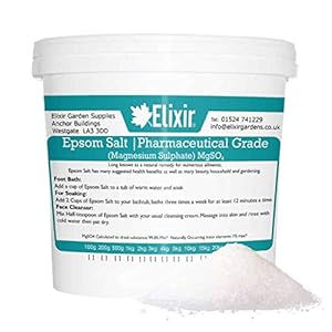 Elixir Gardens Epsom Salt (Pharmaceutical Grade) | Choose from 1kg, 5kg, 15kg, 20kg, 25kg | Supplied in Tub (5kg)