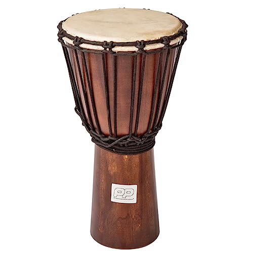 Djembé 22 cm Performance Percussion tambour en bois traditionnel brun