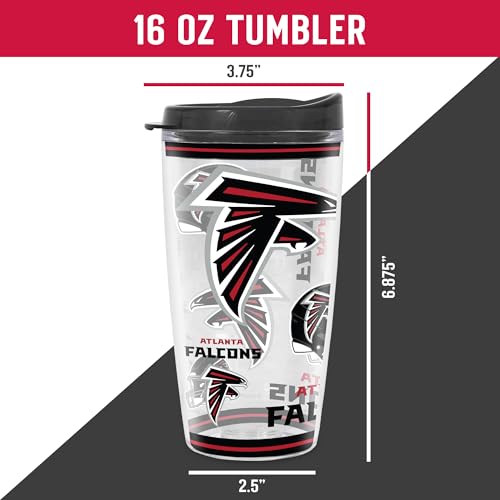 Image of Rico Industries NFL Football Double Wall Mayhem 16oz Tritan Tumbler W Lid