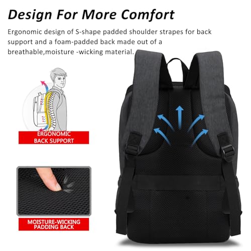 Image of Travel Laptop Backpack with USB Charging Port+Anti-Theft[Water Resistant] College School Bookbag Fits 16 Inch Laptop