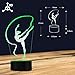 Produktbild 3D-Nachtlicht,Rhythmische Gymnastik 3D Optische Täuschung Nachtlampe Gymnastik Band Tänzer Gymnastik Mädchen Led Nachtlicht Dekorative Tischlampe, Fernbedienung