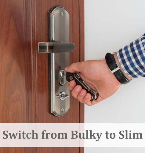 Carbon-Fiber-Compact-Key-Holder-Premium-Smart-Key-Organizer-Keychain-4-20-Keys-Heavy-Duty-Minimalist-Multikey-Folding-Pocket-Keyholder-Durable-Locking-Mechanism-Slick-Slim-Quiet-Profile