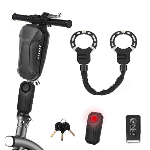 Electric Scooter Locks Anti Theft with Alarm, Waterproof Scooter Bag
