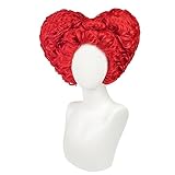 Fenspeed Queen of Heart Wig - Red Curly Cosplay Wig for Women, Short Style for Halloween & Parties
