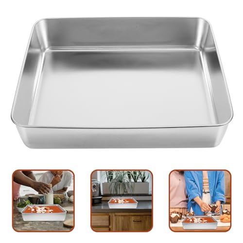 Molde rectangular de acero inoxidable antiadherente CANIGHT para pan y repostería casera 8
