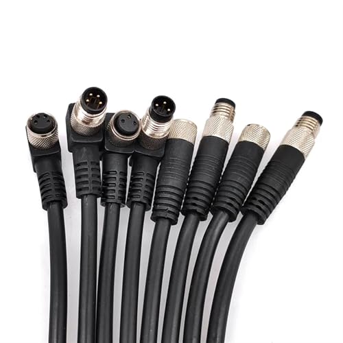 Cable con conector M8 hembra recto de 3 pines y 2 metros de longitud tipo A 3
