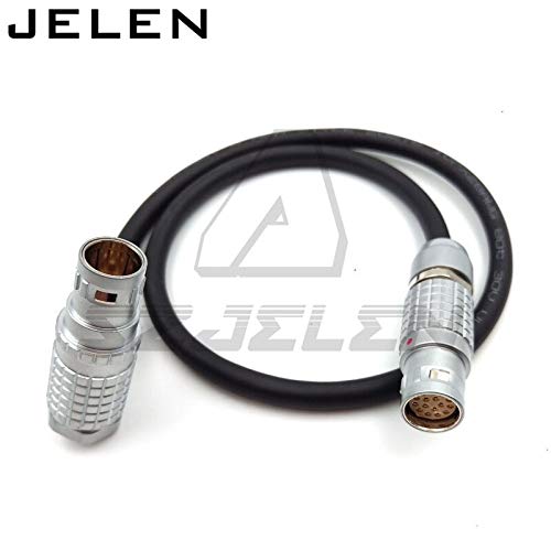 Gimax Arri Alexa XT EVF Cable (Short) - Right Angle to Straight, ARRI Alexa Viewfinder Cable, 2b FGJ 16 pin to FUR.2B. 16 pin