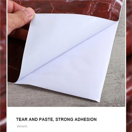 Papier peint vinyle marbre rouge pour rénover vos meubles - 8