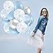 Gejoy 50 Pcs Bachelorette Party Decorations Blue White Silver Clear Balloons 12