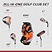 Precise XD-J Kids Golf Clubs Set – Boys’ & Girls’ Junior Golf Set with Lightweight Graphite Shafts, Hybrid, Putter & Stand Bag - Orange Ages 3-5 – Right-Handed