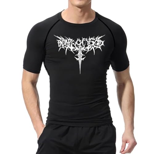 IFIKK Camisa De Compresión para Hombre Anime Print Gym Sport Camisetas De Gimnasio De Secado Rápido Fitness Camisetas Interiores Deportivas Elasticidad Tops Camiseta Verano Hombre (01GYM,S)