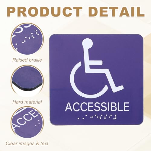 Panneau WC bleu design épuré | Signalisation contrastée lisible et durable