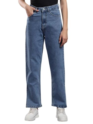 Image of KOTTY Women High Rise Straight Jeans