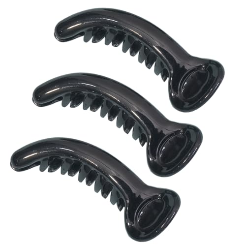 Image of Glaze Glossy Finish for Women & Girls Pack of 3 Banana Clip (large)