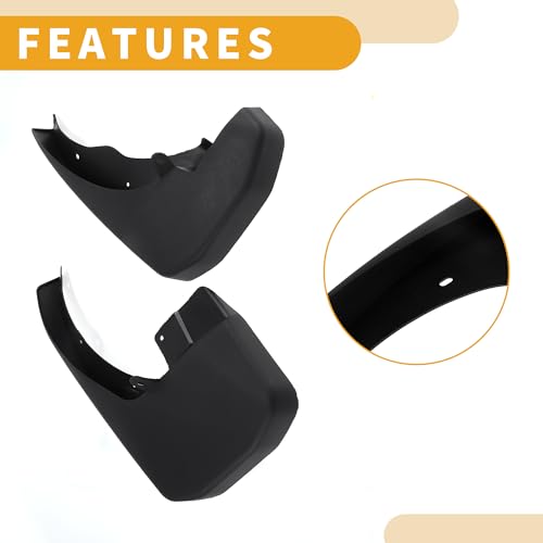 Image of Mud Flap Splash Guard - Car Front & Rear Side Mud Guards - for Nissan Navara 2005-2016 Plastic Black with Mount Accessories - 1 Set