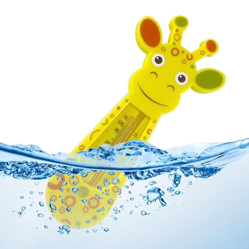 Mwqpgyh Thermomètre de bain Sécurité bébé | Beau thermomètre de baignoire pour bébé girafe | Jouet flottant de bain de thermomètre de température de sécurité pour