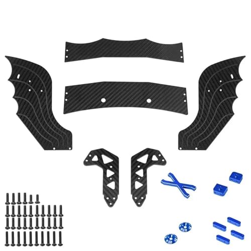Support aile ARRMA Limitless en carbone bleu anti-torsion 1/7