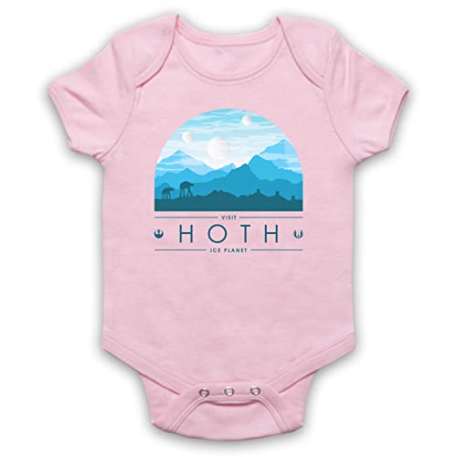 My Icon Art & Clothing Star Visit Hoth Ice Planet Vintage Turism Poster Sci Fiction Film Pelele, rosa claro, 0- 3 Meses