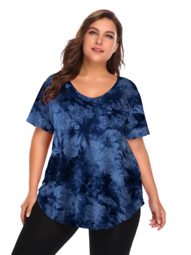 Image of BELAROI Women Plus Size Tops V-Neck Tunics Shirts