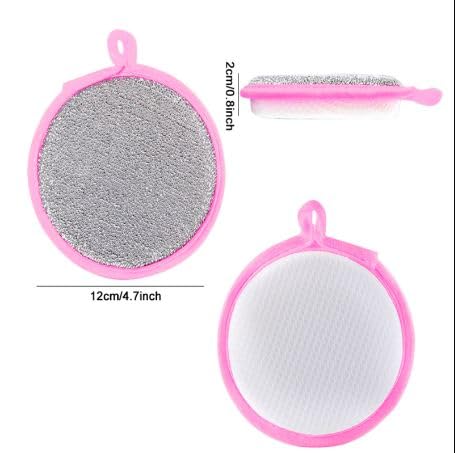 Magic Providers 2 in 1 Stainless Steel with Sponges Scrubber - Pack of 6 | Double Side Dishwashing Scrub for Pots & Pans | Kitchens | Bathroom | Tableware Dish | Tough Cleaning 2