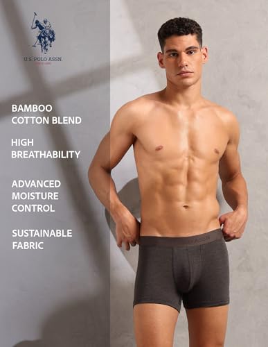 Image of U.S. Polo ASSN. Men's PT006 Bamboo Comfort Trunks for All-Day Freshness - Pack of 1