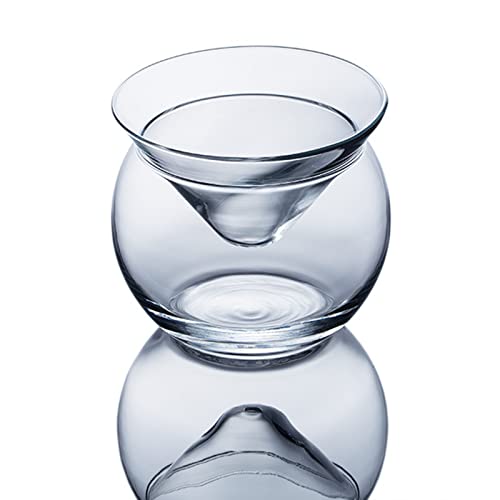 BFYDOAA 2pcs Glass Caviar Chiller Server Set Cooling Cups Cocktail Glass with Ice Bowl for Martini, Wine, Liquor,Margarita,Shrimp Cocktail (150ml)