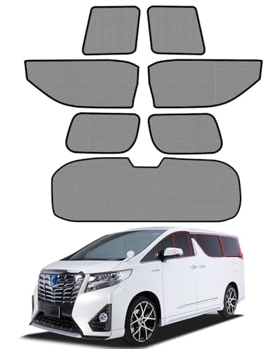 Loveyes トヨタ アルファード サンシェード メッシュ 30系 ヴェルファイア 車中泊 断熱 虫よけ 日除け UVカット 専用アクセサリー (アルファード/ヴェルファイア 30系)