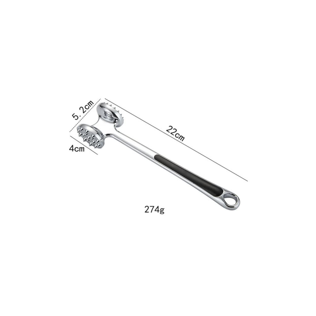 Mobestech 1Pc Zinc Alloy Meat Tenderizer Hammer Meat Pounder Mallet with Long Handle for Easy Operation Kitchen Gadget for Beef Pork