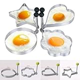 Cocina panqueques y huevos perfectamente formados con este acero inoxidable para molde (estrella)