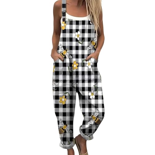 Monos de mujer fluidos y anchos con estampado floral para el verano