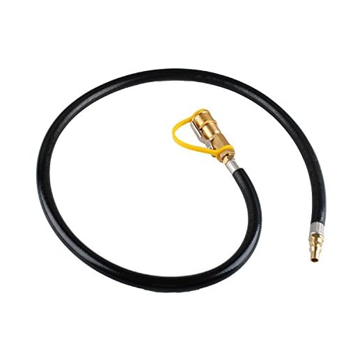 wadoy RV Propane Hose Quick Connect Disconnect Natural Gas Hose Assembly, 39 Inch - 1/4” Safety Shutoff Valve & Male Full Flow Plug for RVs