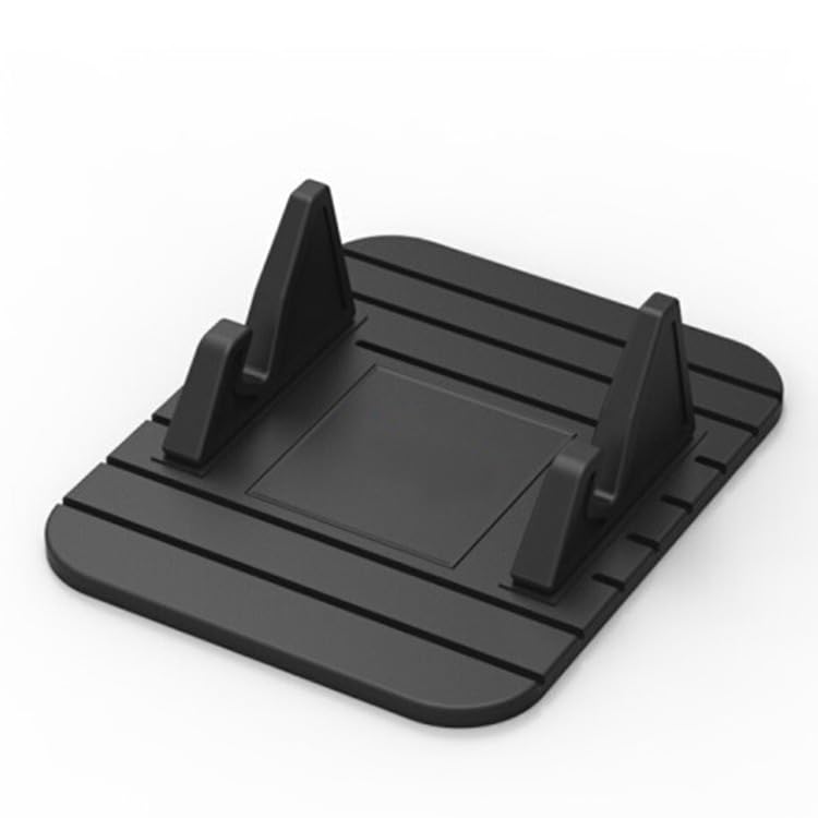 車用電話ホルダー スマートシリコン素材 洗える ダッシュボード/デスクトップなどに適しています あらゆる種類の携帯電話に適しています 滑り止め 洗える 持ち運びが簡単 分解が簡単 ブラック 1個