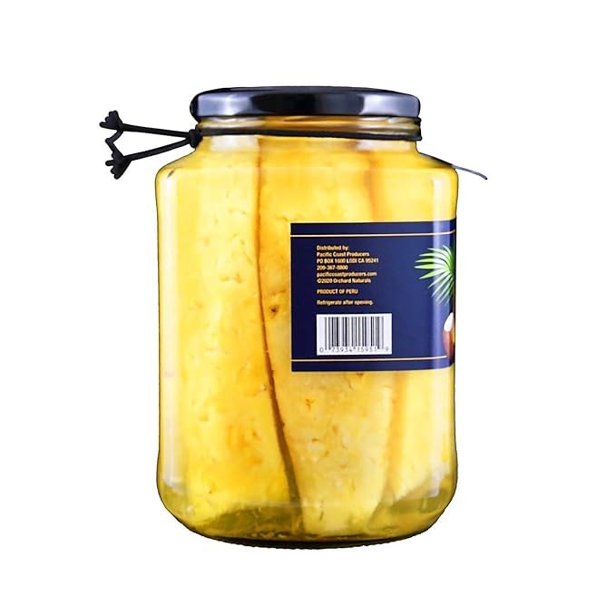 Mem Mark Pineapple spears in coconut water, 42 oz Jar,