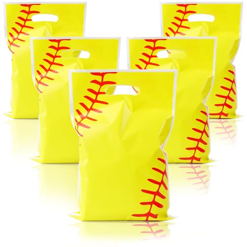 HEPAPATE 60Pcs Softball Treat Candy Bags,Softball Goodie Bags,Softball Theme Party Favors Bags for Kids Birthday Party Decorations Supplies