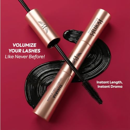 Image of Waterproof Volumizing Mascara for Long, Thick Lashes | 2-in-1 Curling & Lengthening Brush | Smudge-Proof, Clump-Free, 24H Long Stay | Born16 7g