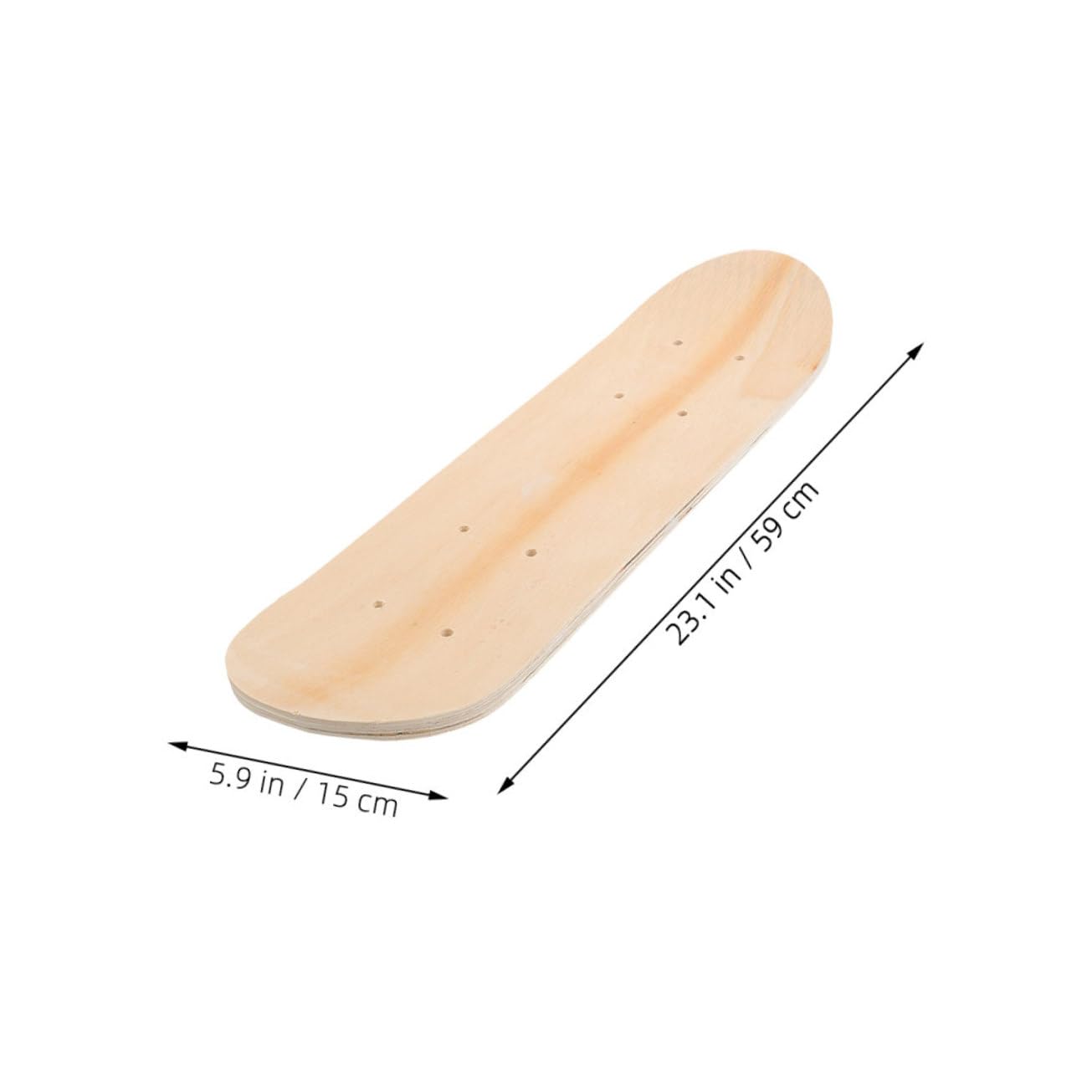 Supvox 2er Set Blanko Skateboard Deck Holz DIY Zum Bemalen Basteln | Unbehandeltes Holzdeck, DIY Malprojekt, Wanddeko, Kreativset für Kinder und Künstler