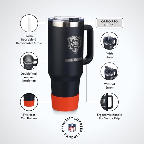 Image of The Memory Company Officially Licensed NFL - Chicago Bears 46oz Game Day Tumbler with Laser Engraved Team Logo