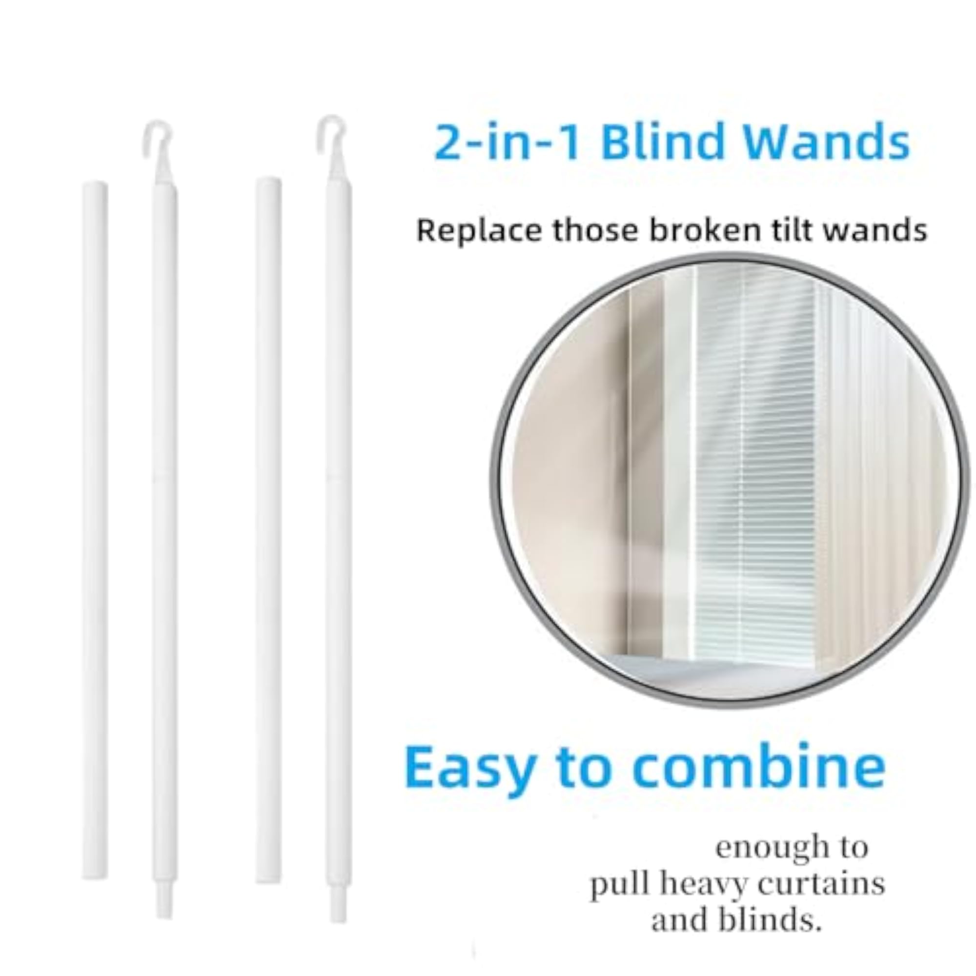 24 Inch Plastic Spliceable Blind Rods Replacement