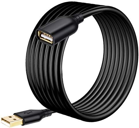 Costyle Cable de extensión USB de 15 pies, cable extensor USB 2.0 tipo A, macho a hembra, cable de extensión USB largo USB para mouse USB, teclado, cámara de seguridad, impresora, unidad flash USB,
