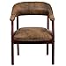 Flash Furniture Diamond Bomber Jacket Brown Luxurious Conference Chair with Accent Nail Trim