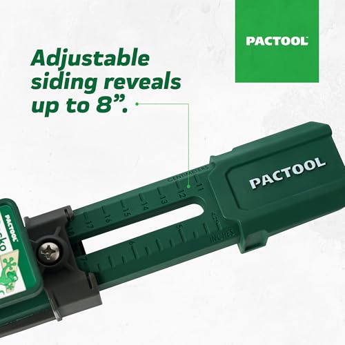 Image of Pactool Universal Gecko Gauge Siding Tool - One-Person Installation for Hardie Fiber Cement & LP SmartSide Engineered Wood, Durable Grip, Heavy-Duty Support for 12' & 16' Planks, Gift for Dad