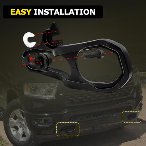 Yeherit 82215268AB Front Car Front Forged Heavy Duty Left & Right Tow Hooks thumb #5