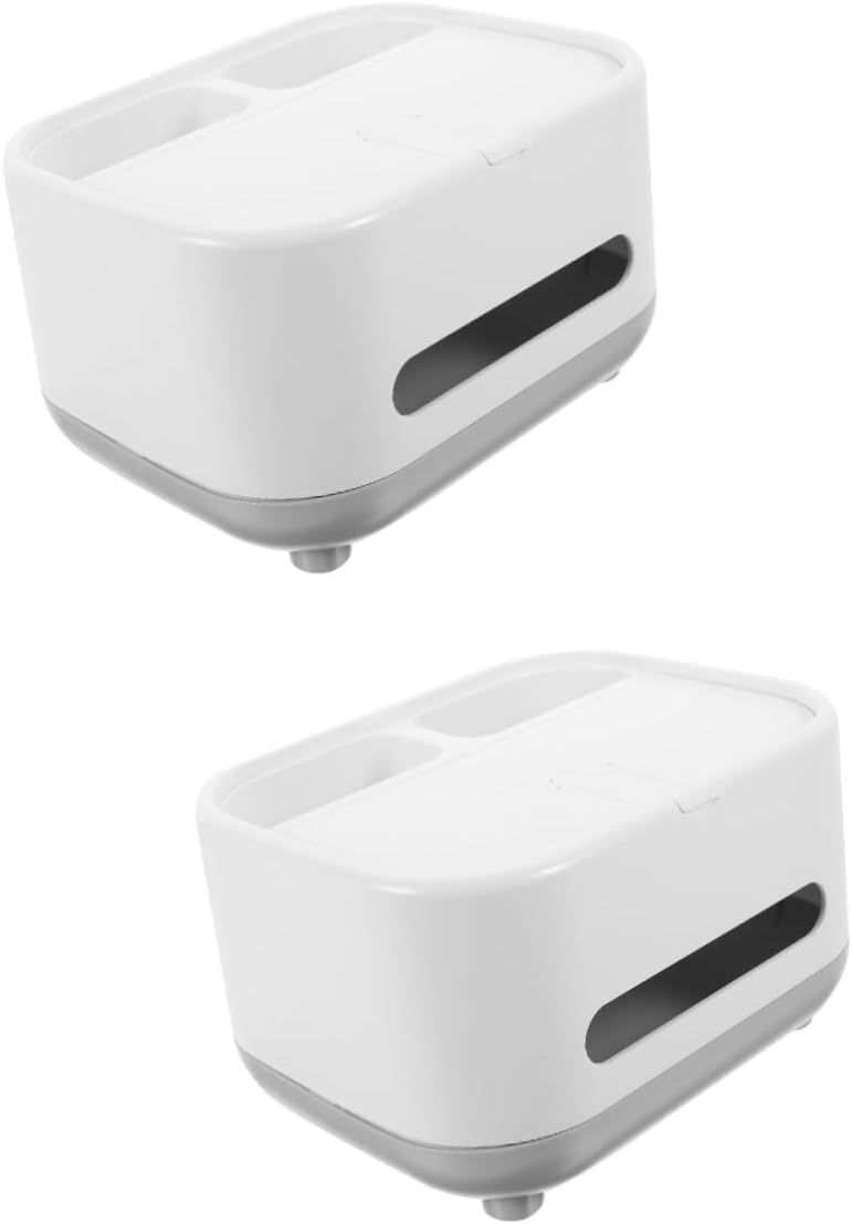 Amosfun Box of 2 Multifunctional Tissue Box Office Organiser Carpentry